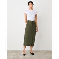 Split Front Midi Pencil Skirt