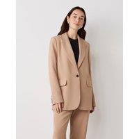 Finery London Collared Single Breasted Blazer Brown