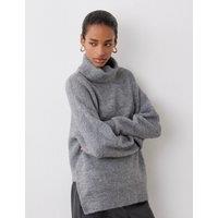 Roll Neck Split Hem Jumper