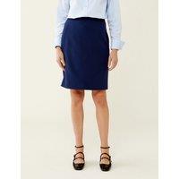 Finery London Knee Length Pencil Skirt Navy