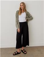 Finery London Miribel Ponte Jersey Wide Leg Trouser Green