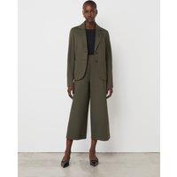 Finery London Miribel Ponte Jersey Wide Leg Trouser Green