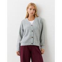 Wool Blend Textured Cardigan