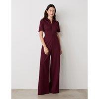 Jersey Short Sleeve Jumpsuit