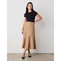 Ponte Jersey A-Line Midi Skirt