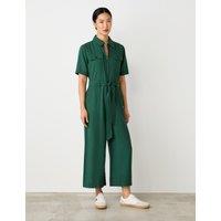 Belted Short Sleeve Jumpsuit