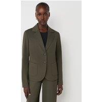 Finery London Ponte Jersey Single Breasted Blazer Green