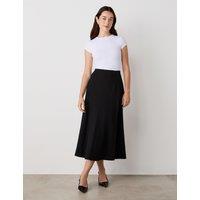 Finery London Jersey Midi Skirt Black