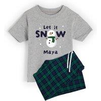 Personalised Baby Snowman Family Pyjamas