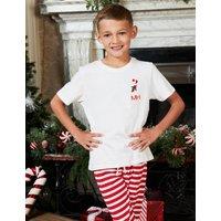 Personalised Kids Candy Cane Family Pyjamas