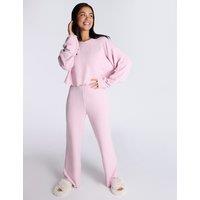 Fleece Lettuce Trim Pyjama Set