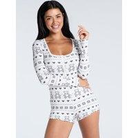 Ribbed Fairisle Christmas Pyjama Playsuit