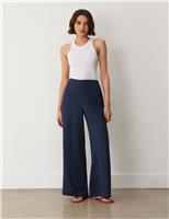 Crepe Wide Leg Trousers