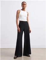 Crepe Wide Leg Trousers