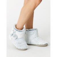 Supersoft Faux Fur Pom Pom Slipper Boots