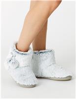 Supersoft Faux Fur Pom Pom Slipper Boots