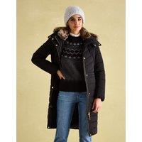 Joules Hooded Padded Puffer Coat Black