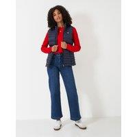 Crew Clothing Lightweight Padded Hooded Gilet Navy