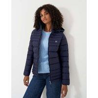 Crew Clothing Lightweight Padded Hooded Jacket Navy