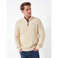 Pure Cotton Cable Half Zip Jumper