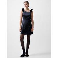 Square Neck Strappy Mini Skater Dress