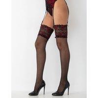 Pour Moi Desire 15 Denier Lace Stockings Black Mix