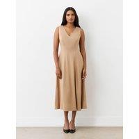 Jersey V-Neck Midi Dress