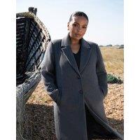 Wool Blend Longline Peacoat