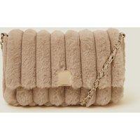 Faux Fur Chain Strap Cross Body Bag