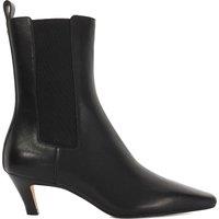 Leather Kitten Heel Ankle Boots