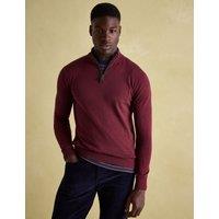 Pure Cotton Half Zip Jumper