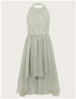 Halterneck Lace Prom Dress (8-15 Yrs)