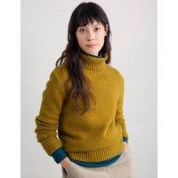 Lambswool Rich Roll Neck Relaxed Jumper