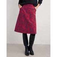 Pure Cotton Floral Knee Length A-Line Skirt