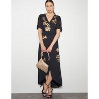 Sequin Maxi Wrap Dress