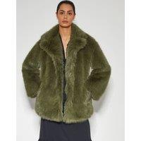 Faux Fur Revere Collar Coat