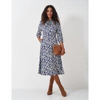 Floral Twist Detail Midi Dress