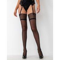 Linear Embroidery Top 15 Denier Stockings