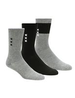 3 Pack Assorted Cotton Rich Ribbed Socks