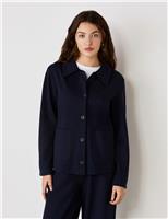 Finery London Jersey Collared Jacket Beige