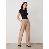 Finery London Straight Leg Trousers Camel