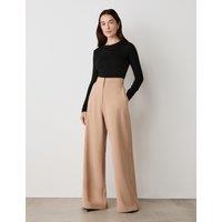 Finery London Wide Leg Trousers Camel
