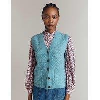 Wool Rich Textured Knitted Vest
