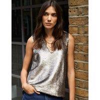 Sequin V-Neck Vest Top