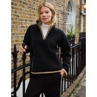 Funnel Neck Relaxed Half Zip Sweatshirt