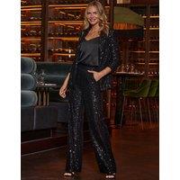 Sequin Wide Leg Trousers