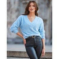 Textured V-Neck Jumper