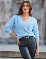 Textured V-Neck Jumper
