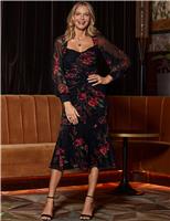 Floral Midi Skater Dress