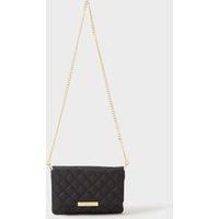 Leather Quilted Chain Strap Shoulder Bag